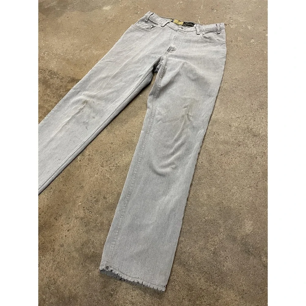 Vintage Levis Silvertab Lean Jeans Mens 31x34 Gray Denim Slim Straight Zip Fly‎